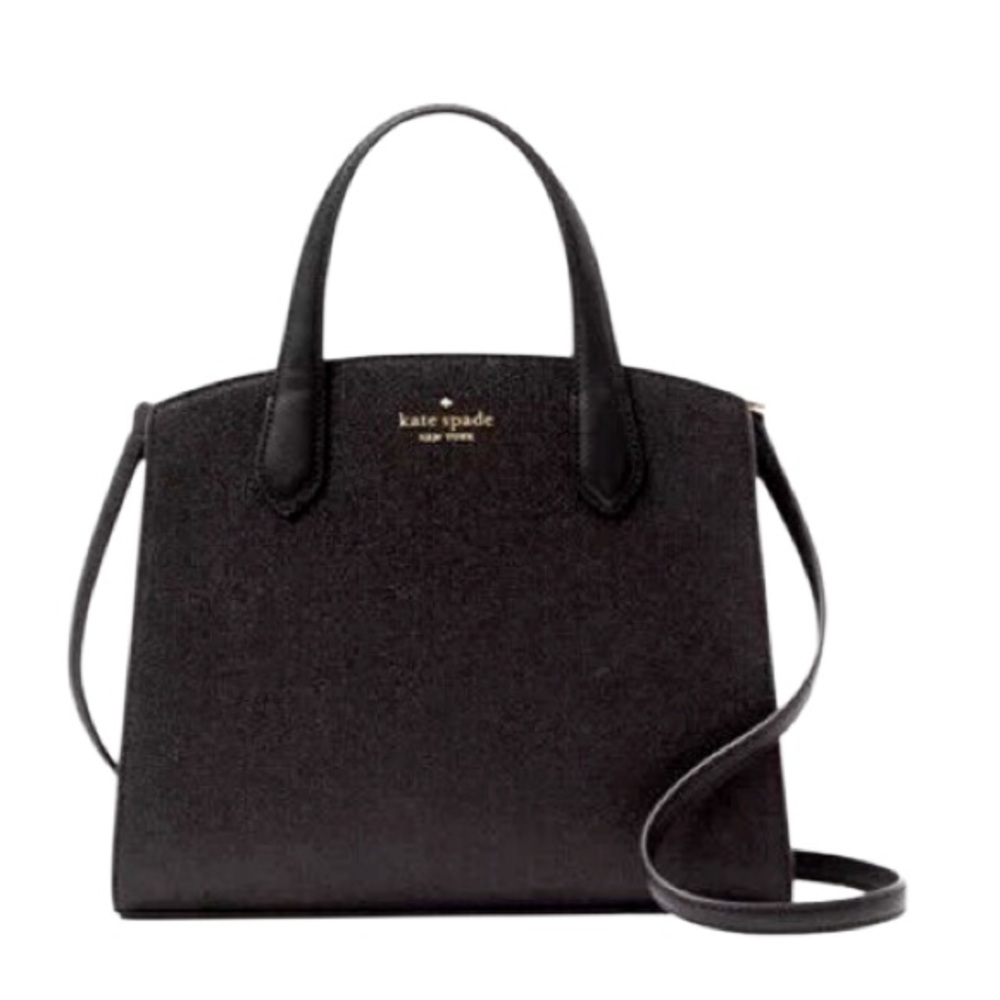 NWT Kate Spade Elegant Glitter Tinsel Crossbody/Handbag Satchel Black